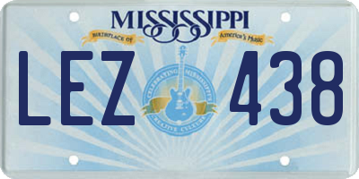 MS license plate LEZ438