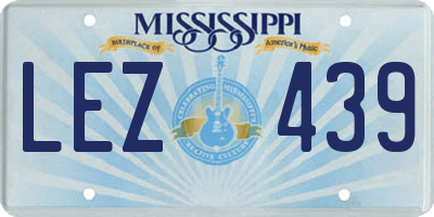MS license plate LEZ439