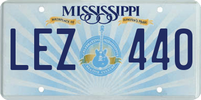 MS license plate LEZ440