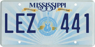 MS license plate LEZ441