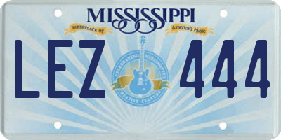 MS license plate LEZ444