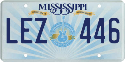 MS license plate LEZ446