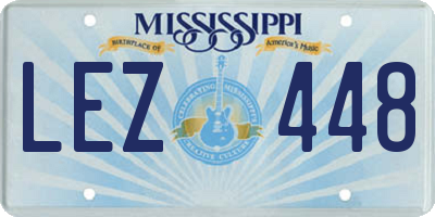 MS license plate LEZ448