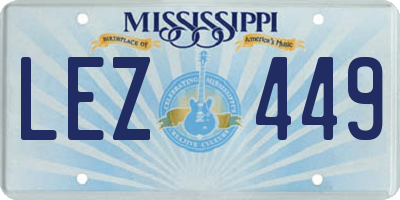 MS license plate LEZ449