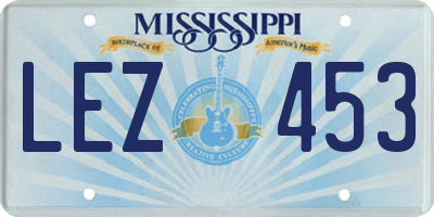 MS license plate LEZ453