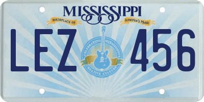 MS license plate LEZ456