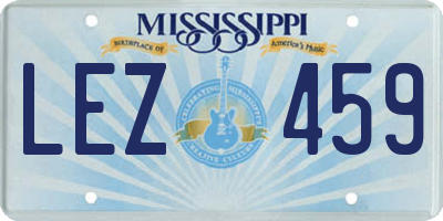 MS license plate LEZ459