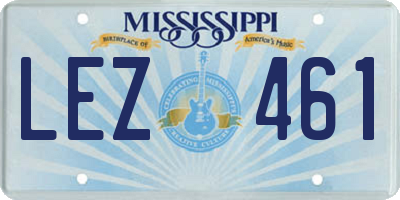 MS license plate LEZ461
