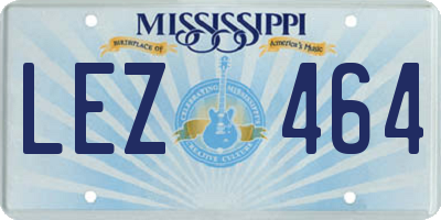 MS license plate LEZ464