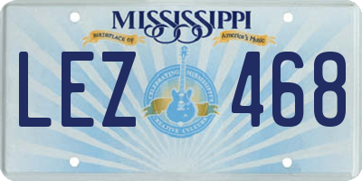 MS license plate LEZ468
