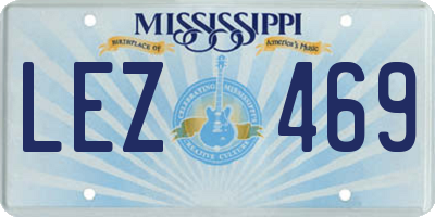 MS license plate LEZ469