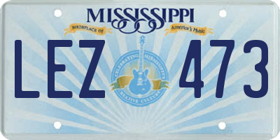 MS license plate LEZ473