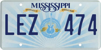 MS license plate LEZ474