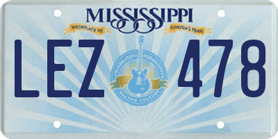 MS license plate LEZ478
