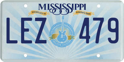 MS license plate LEZ479