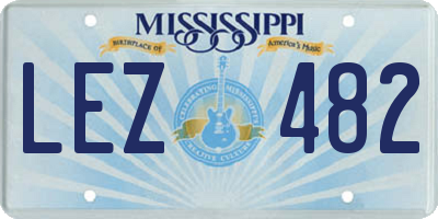 MS license plate LEZ482