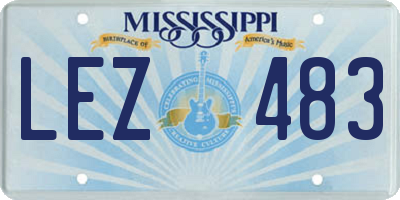 MS license plate LEZ483