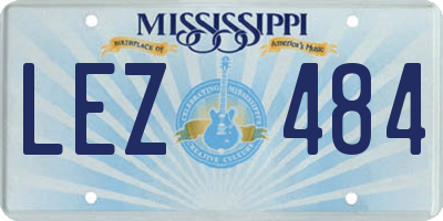 MS license plate LEZ484