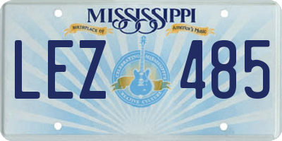 MS license plate LEZ485