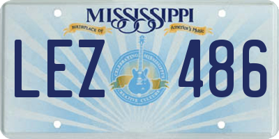 MS license plate LEZ486
