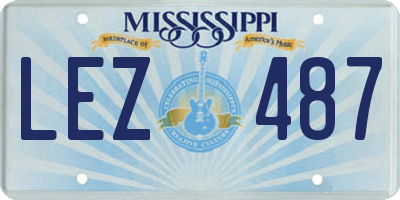 MS license plate LEZ487