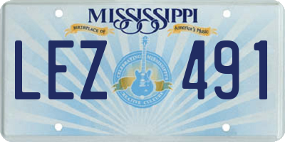 MS license plate LEZ491