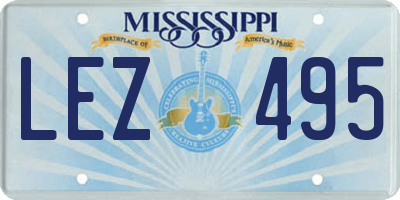 MS license plate LEZ495