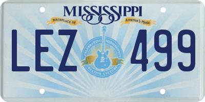 MS license plate LEZ499