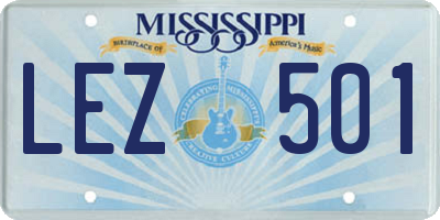MS license plate LEZ501