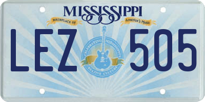 MS license plate LEZ505