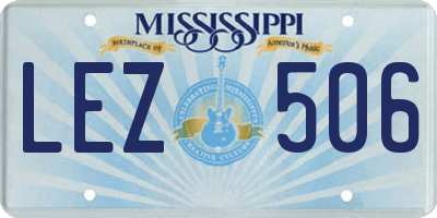 MS license plate LEZ506