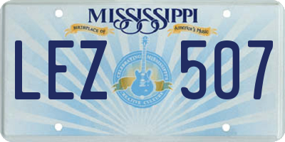 MS license plate LEZ507