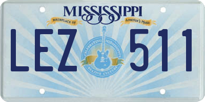MS license plate LEZ511