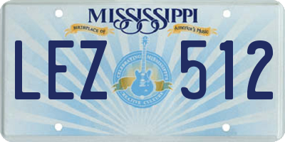 MS license plate LEZ512