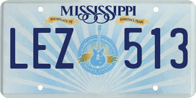 MS license plate LEZ513