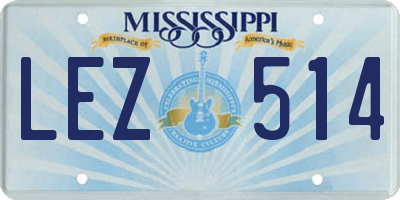 MS license plate LEZ514