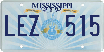 MS license plate LEZ515