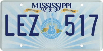 MS license plate LEZ517