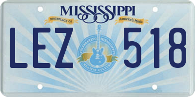 MS license plate LEZ518