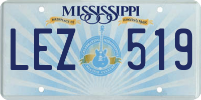 MS license plate LEZ519