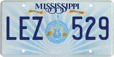 MS license plate LEZ529