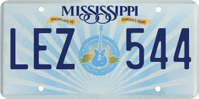 MS license plate LEZ544