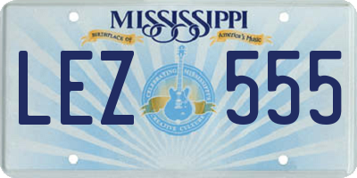 MS license plate LEZ555
