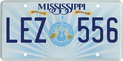 MS license plate LEZ556