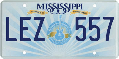 MS license plate LEZ557