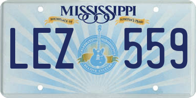 MS license plate LEZ559