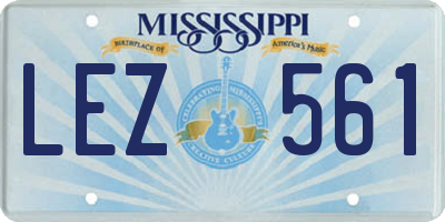 MS license plate LEZ561