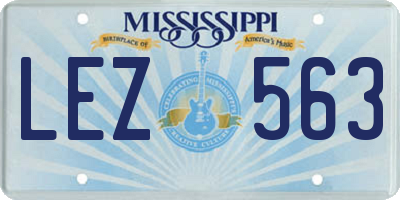 MS license plate LEZ563