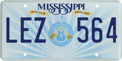 MS license plate LEZ564