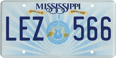 MS license plate LEZ566